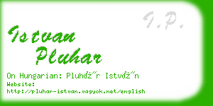 istvan pluhar business card